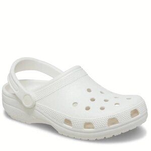 NEW Crocs - Women's Size 10, Classic Glitter Clog - White